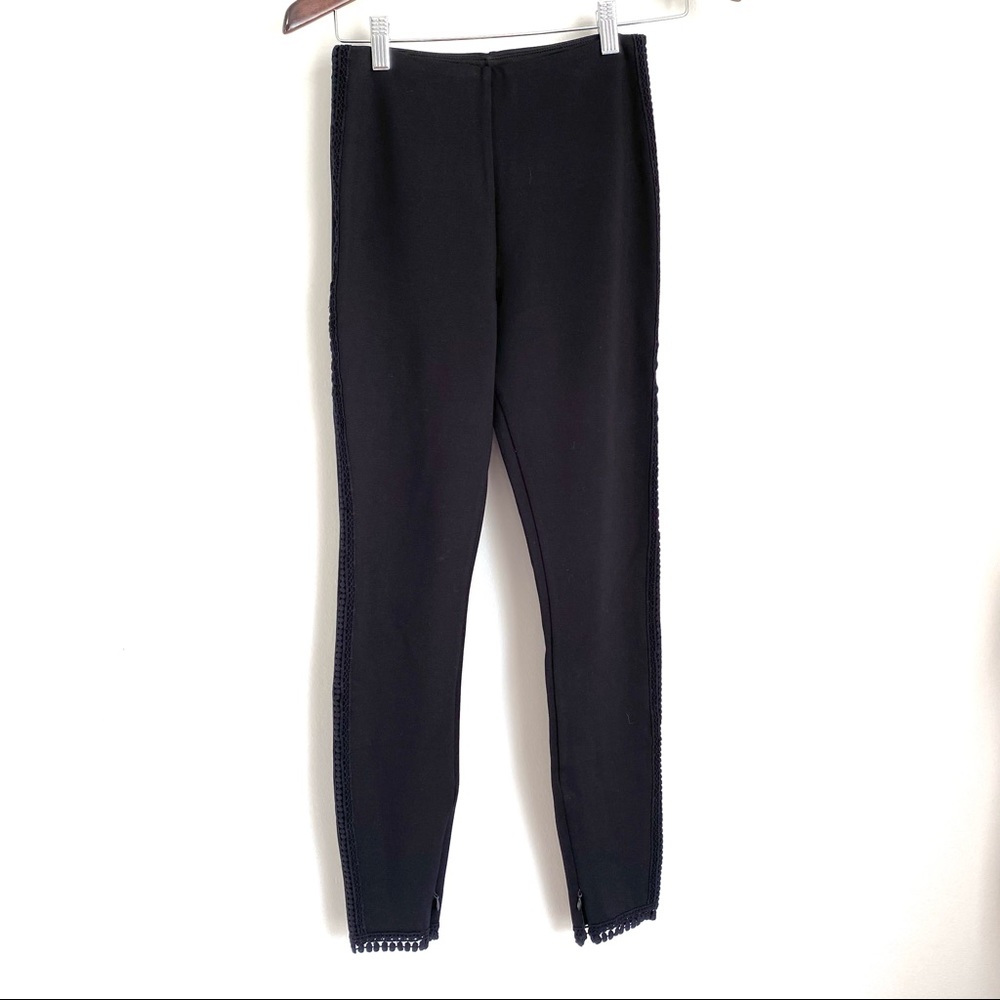 LYSSE New Womens Small Black Shapewear Crochet Detail High Rise Pants PP7